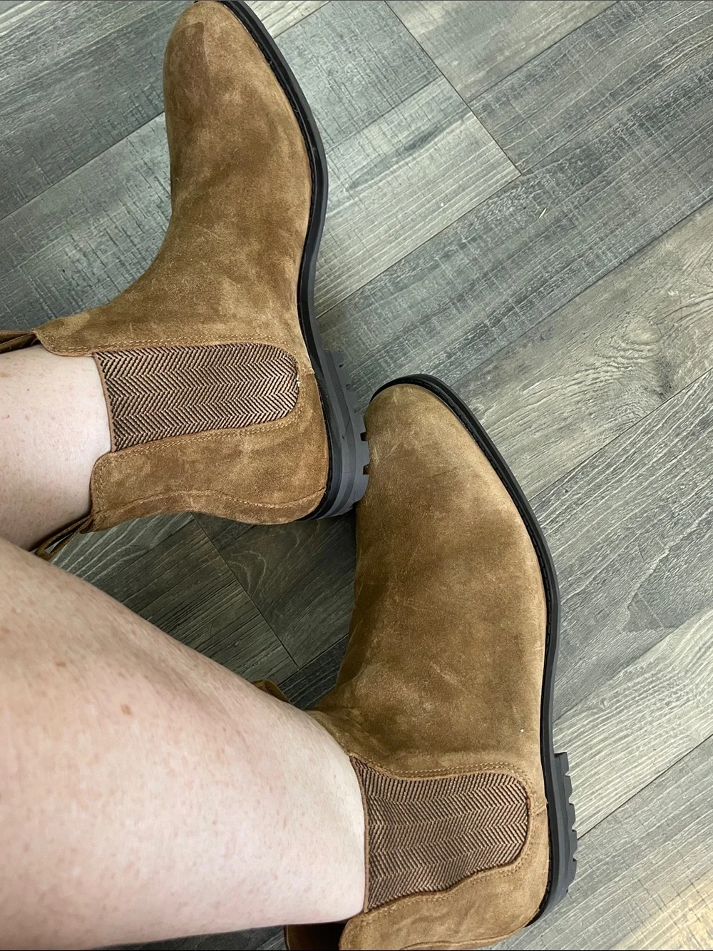 Steve Madden Men's Tan Suede Chukka Chelsea Boot